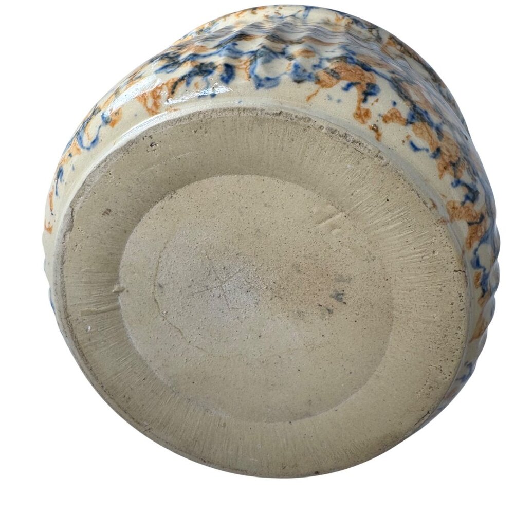 Redwing Spongeware Stoneware Bowl Speckled Vintage Ceramic 7" Diameter Crock A - Picture 8 of 12